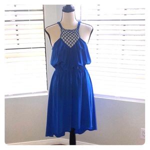 Rebecca Taylor Macrame Cami 100% silk dress.
